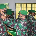 Komandan Batalyon Infanteri 731/Kabaresi Pimpin Acara Sertijab Komandan Kompi dan Perwira Staf