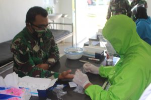 Ratusan Personel Kodim 0209/LB Lakukan Rapid Test