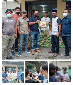 Journalist Hukrim Malut, Salurkan Sembako Untuk Bencana Halut