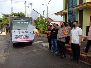 Kapolres Dan MRI Batu Bara Lepas Bantuan Ke Sulbar