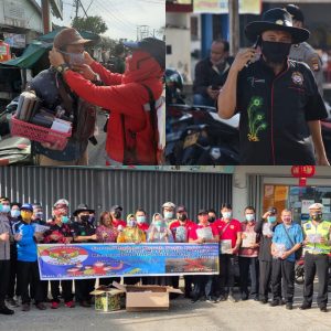 Forum Budaya Merah Putih Bagi Masker Dan Ajak Masyarakat Untuk Tidak Bakar Lahan