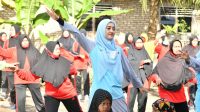Ketua TP PKK Batu Bara Senam Bersama Wanita Lansia