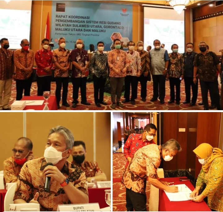 Bupati Minsel Hadiri Rakor Pengembangan SGR Wilayah Sulut Gorontalo Maluku dan Maluku Utara