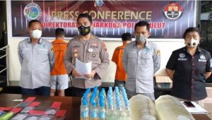 Polda Sulut Tangkap 2 Tersangka dan Amankan 8 Paket Sabu