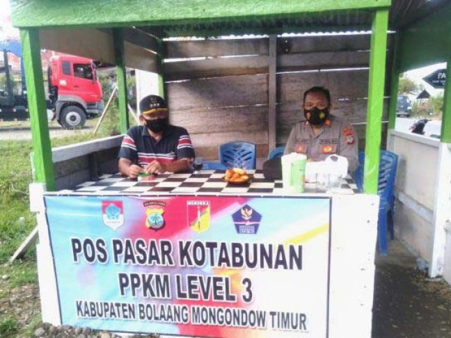 Akses Masuk Pasar Kotabunan Dijaga Ketat