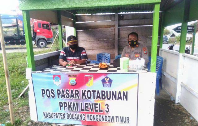 Akses Masuk Pasar Kotabunan Dijaga Ketat