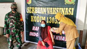 Layani Permintaan Masyarakat, Koramil Kotabunan Gelar Vaksinasi Tahap II