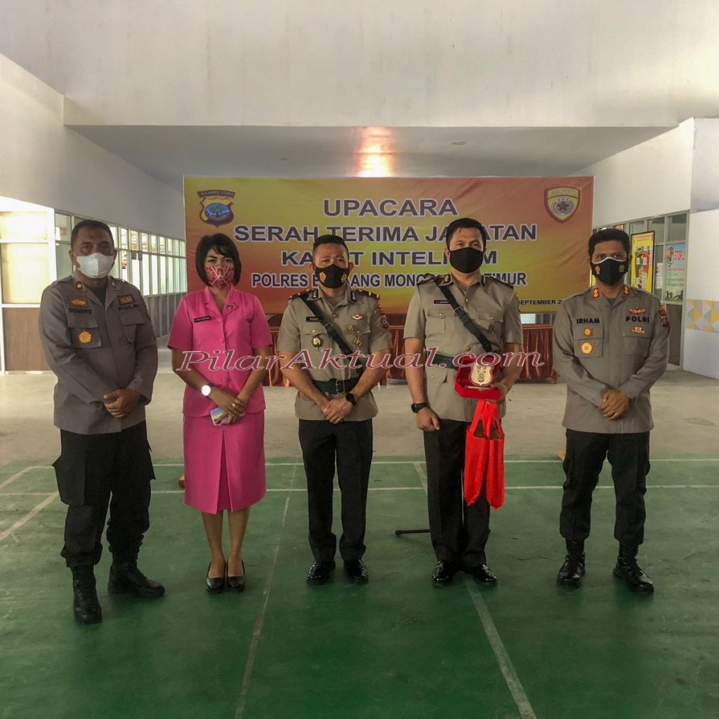 Polres Boltim Gelar Upacara Sertijab Kasat Intel