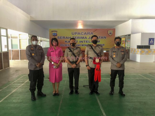 Polres Boltim Gelar Upacara Sertijab Kasat Intel