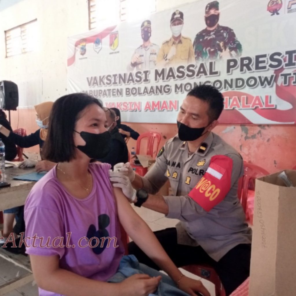 Gelar Vaksinasi, Polres dan Dinkes Boltim Sasar 429 Orang