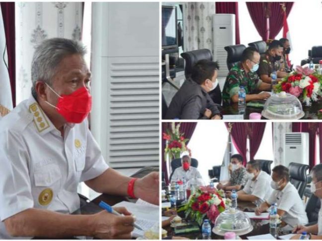 Bupati Fanky Wongkar Pimpin Rapat Forkopimda Minsel