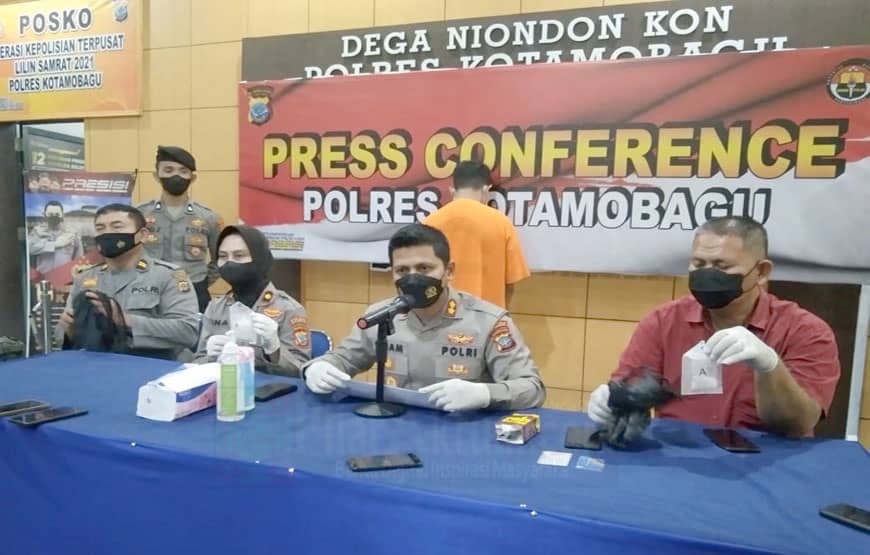 Satuan Narkoba Polres Kotamobagu Menciduk Pria Asal Tompaso Baru