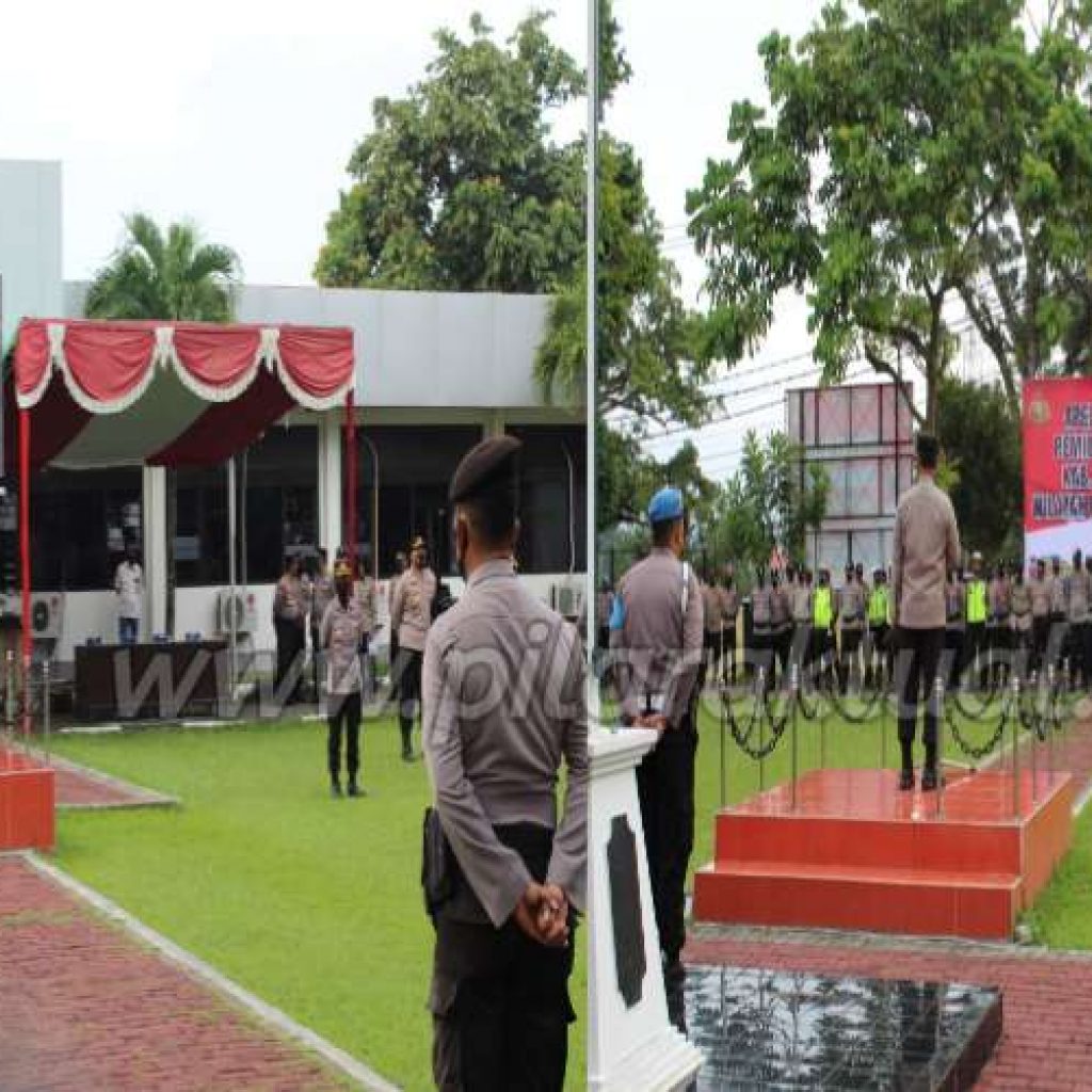 Polres Kotamobagu Turunkan Ratusan Personil Untuk Pengamanan Pilsang Serentak Tahun 2022