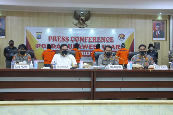 Ditreskrimum Polda Sulut Amankan Komplotan Pelaku Pemerasan dan Pencurian Uang Ratusan Juta di Sangihe