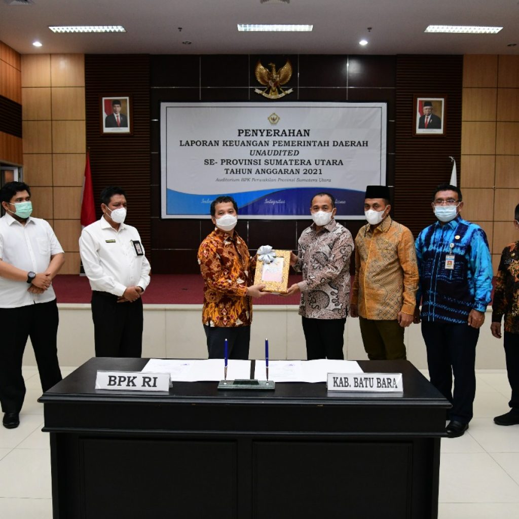 Serahkan LKPD Un-Audited T.A 2021, Kesiapan Bupati Batu Bara Diapresiasi BPK