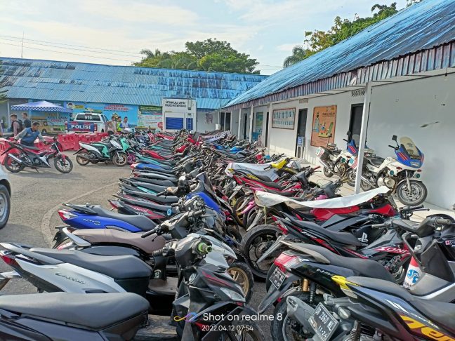 44 Unit Sepeda Motor di Amankan Satlantas Polres Kotamobagu