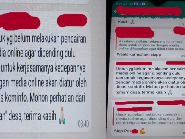 Instruksi, Dinas PMD Boltim Intervensi Pencairan Dana Media Massa di Desa