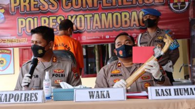 Bawa Sajam, Warga Asal Boltim di Ringkus Team Resmob Kotamobagu