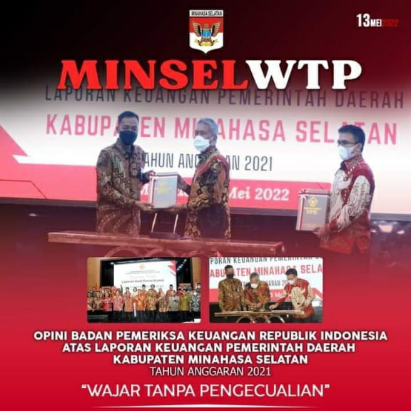 Pemkab Minsel Kembali Raih WTP Untuk Yang ke-6 Dari BPK RI