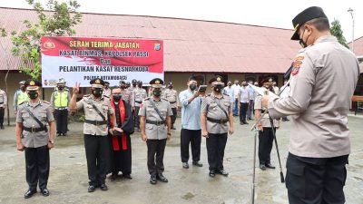 Kapolres Kotamobagu Pimpin Sertijab dan Lantik Kasat Narkoba