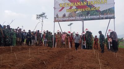 Pencanangan Ketahanan Pangan Kodim 0703/Cilacap, Dandim : Dukung Kedaulatan Pangan Nasional