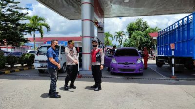 Kapolres Kotamobagu Pantau Beberapa SPBU di Kotamobagu