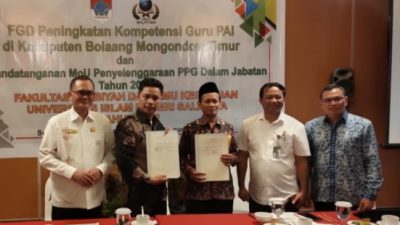 Tingkatkan Mutu Pendidik, Dikbud Boltim dan UIN Salatiga Teken MoU Penyelenggaraan PPG