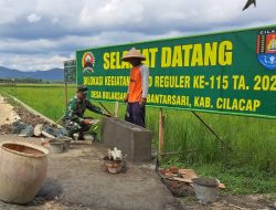 Pastikan Tergarap Rapi, Bati Bakti TNI Kodim Cilacap Cek Hasil Akhir Sasaran Fisik TMMD