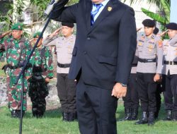 Didampingi Wakapolres Boltim, Samsudin Dama Pimpin Upacara Tabur Bunga di Dermaga Kotabunan