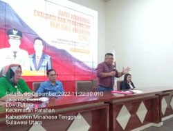 EPRA Triwulan IV Rendah, Asisten II Pemkab Mitra Minta Segera Tuntaskan