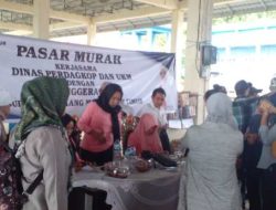 Disdagkop-UKM Bersama TP-PKK Boltim Gelar Pasar Murah  