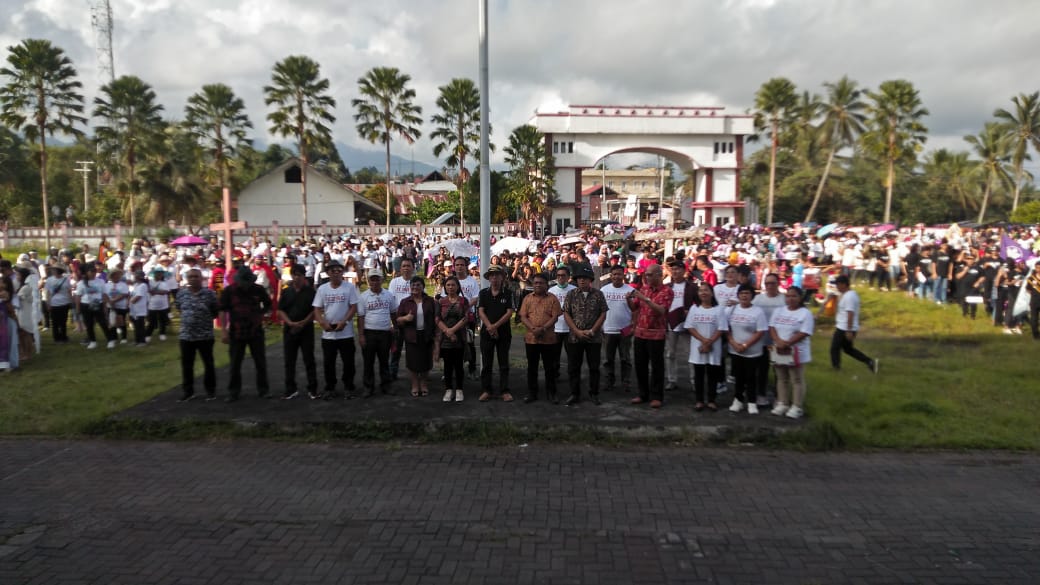 Berlangsung Meriah, Selebrasi Pawai Paskah Wilayah Ratahan Sukses Digelar