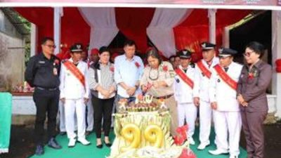 Bupati James Sumendap Hadiri Perayaan HUT ke-99 Desa Kalait Raya