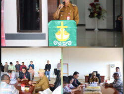 Tempati Ruang Kerja dan Rudis Baru, Pj Bupati Mitra Ronald Sorongan Gelar Ibadah Bersama Jajaran