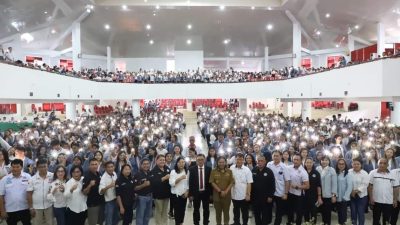James Sumendap Jemput 2.227 Mahasiswa KKT Unsrat Manado Angkatan 136 di Mitra