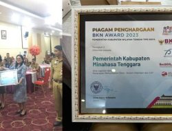 Pemkab Mitra Diganjar Piagam Penghargaan BKN Award 2023