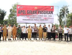 Polres Mitra Gelar Apel Pasukan Pengamanan Pemilu dan Pilkada Tahun 2024