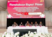 KPU Boltim Gelar Rapat Pleno untuk Penetapan Kursi Parpol dan Calon Terpilih DPRD Boltim