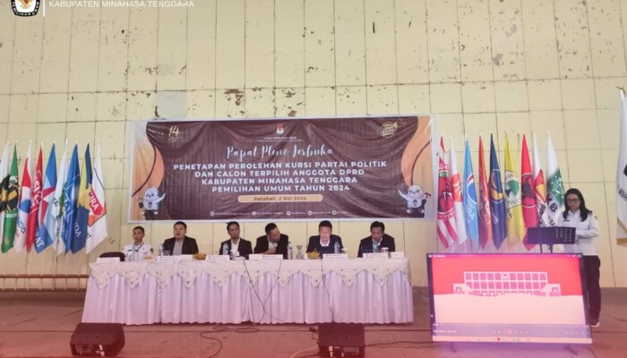 KPU Mitra Resmi Tetapkan Anggota DPRD Minahasa Tenggara Terpilih Untuk Periode 2024-2029