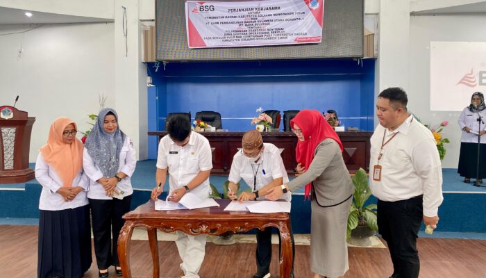 BSG Cabang Tutuyan Teken Kerjasama Non-Tunai Dana BOS dengan Dinas Pendidikan Boltim