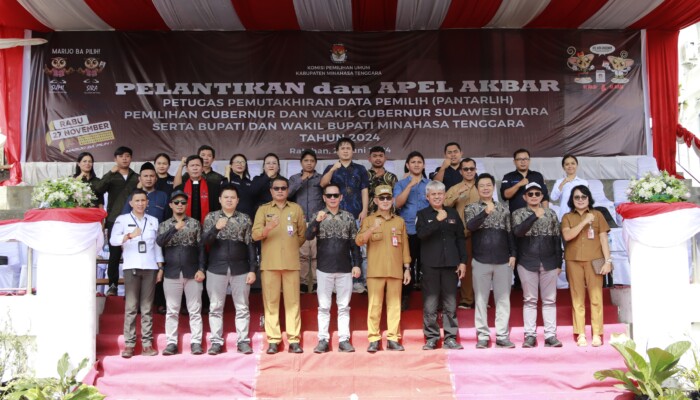 KPU Mitra Gelar Pelantikan dan Apel Akbar Pantarlih untuk Pilkada 2024