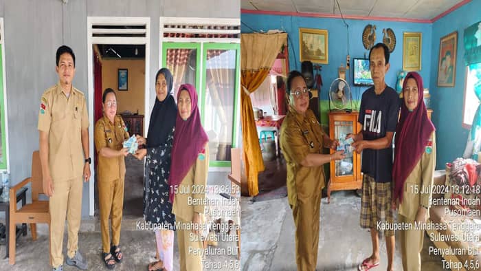 Pemdes Bentenan Indah Salurkan BTL Dana Desa Kepada 7 Penerima Manfaat