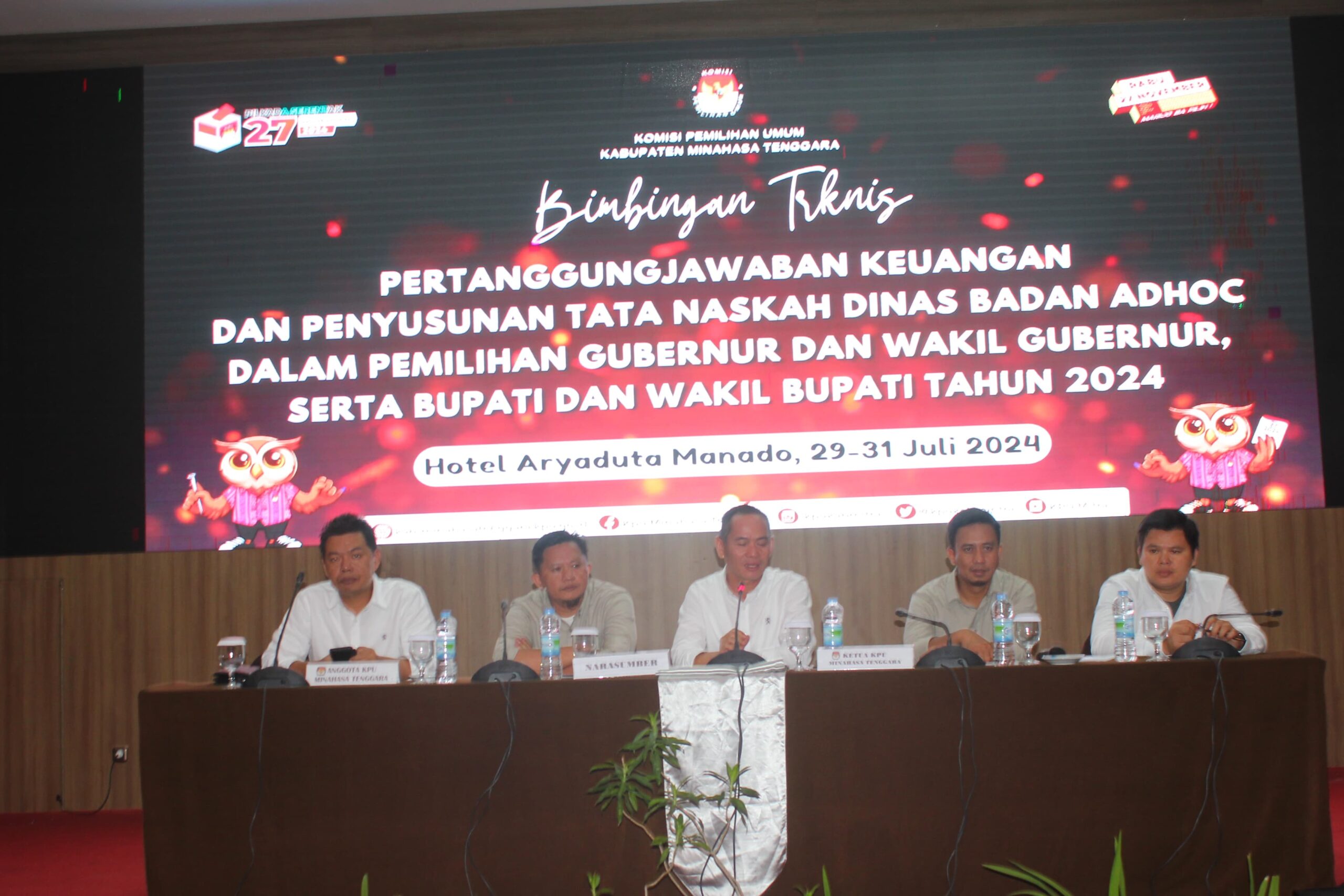 KPU Mitra Gelar Bimtek Pertanggungjawaban Keuangan dan Penyusunan Tata Naskah Dinas Badan Adhock