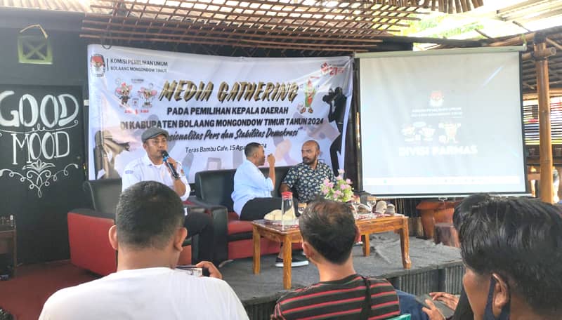 KPU Boltim Gelar Media Gathering, Ikal Salehe Tegaskan Peran Krusial Pers dalam Menjaga Demokrasi