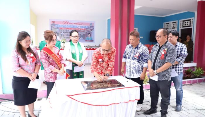 Pj Bupati Mitra Ronald Sorongan Resmikan Gedung PAUD KB “Clara” di Tombatu Dua Barat