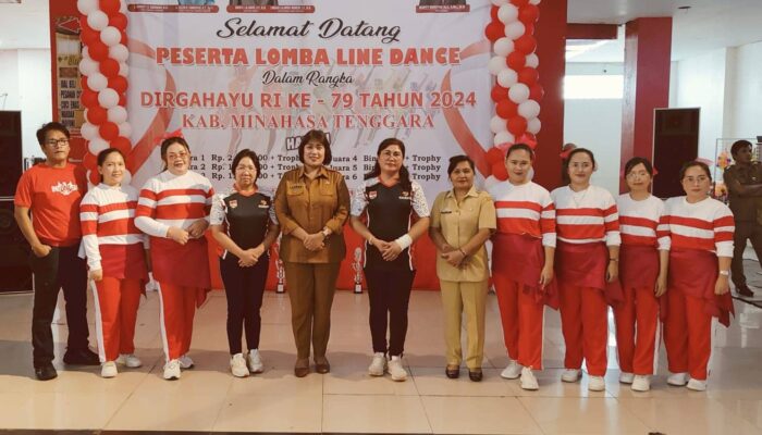 Diskominfo-SP Mitra Meriahkan HUT ke-79 RI dengan Lomba Line Dance