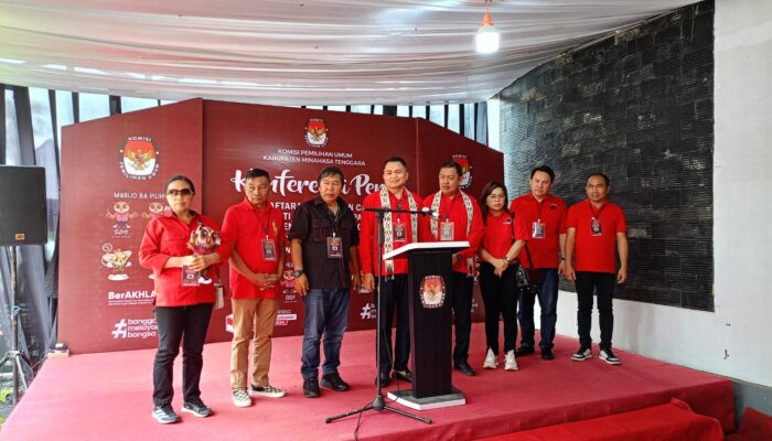 James Sumendap Antar Ronald Kandoli dan Fredy Tuda Daftar di KPU Mitra