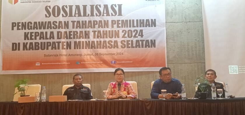 Bawaslu Minahasa Selatan Gelar Sosialisasi Pengawasan Pilkada 2024