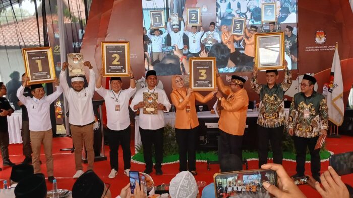 KPU Purwakarta Gelar Pengundian Nomor Urut Paslon Bupati dan Wakil Bupati Pilkada 2024