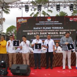 KPU Mitra Gelar Rapat Pleno Terbuka: Pengundian Nomor Urut Calon Bupati dan Wakil Bupati Pilkada 2024